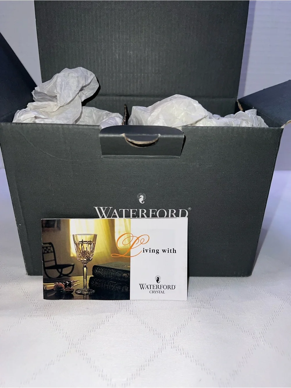 🔥🔥🔥 Waterford Crystal Lismore Footed Ftd Sugar & Creamer Set NIB